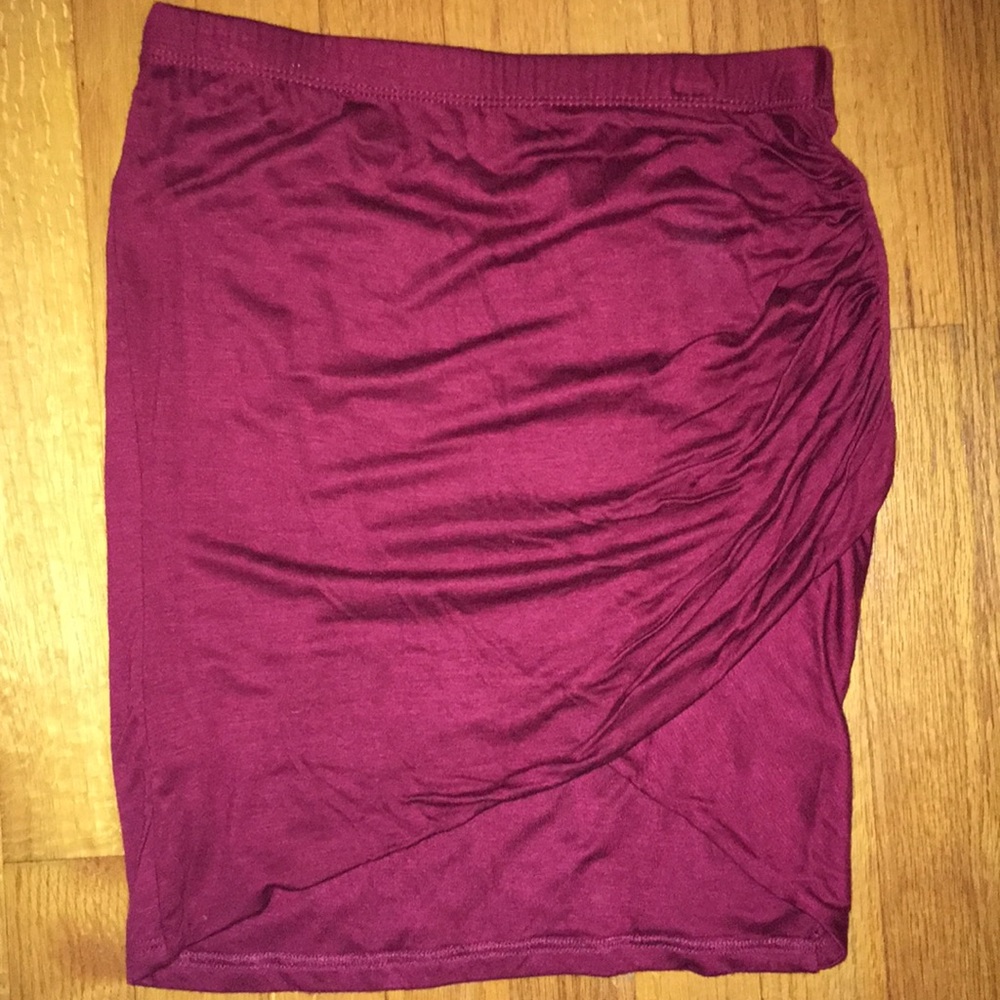 Draped mini skirt